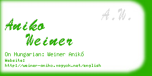 aniko weiner business card